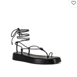 Black Suede Studios Cleo Sandal in Black